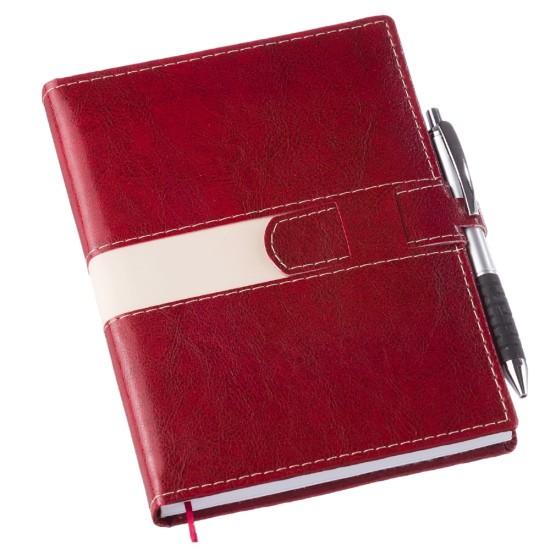 Agenda Diária 2025 com Fecho e Suporte pra Caneta Personalizada