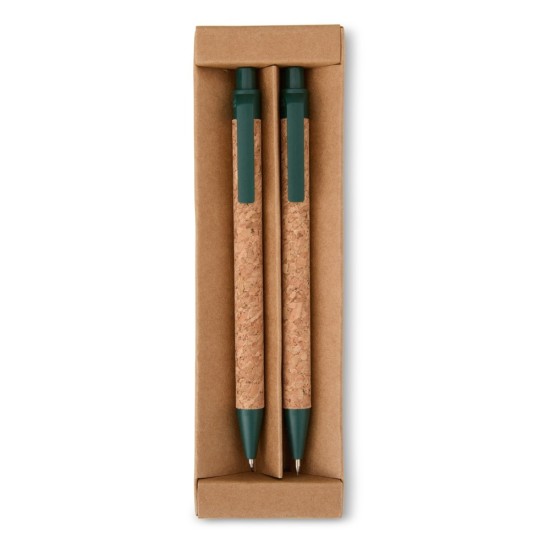 Kit Ecológico Caneta e Lapiseira Cortiça Personalizado