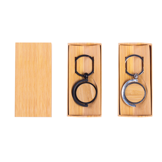 Chaveiro em Metal e Bambu Personalizado 