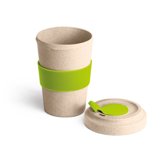 Copo Fibra de Bambu Com Detalhes Plástico PP