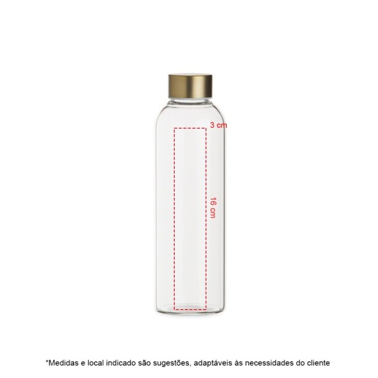 Garrafa de Vidro 650ml Personalizada