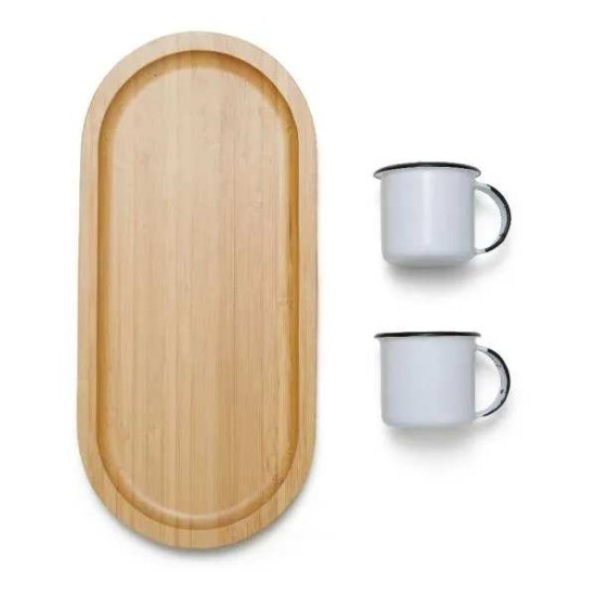 Kit Bandeja e Canecas 3 Peças Personalizado