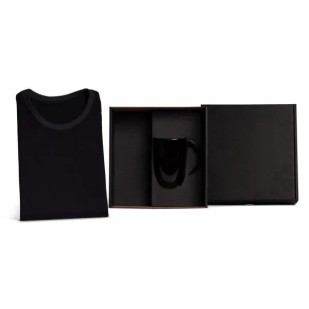 Kit Caneca Em Cerâmica Preta E Camiseta - 2 Pçs - Tam. M Personalizado 