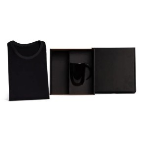 Kit Caneca Em Cerâmica Preta E Camiseta - 2 Pçs - Tam. P Personalizado 