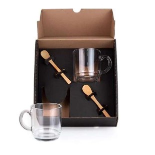 Kit Canecas Com Colheres - 4 Pçs Personalizado 