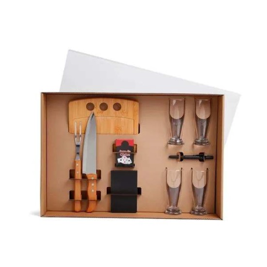 Kit Churrasco, Cerveja e Truco 10 Peças Personalizado 
