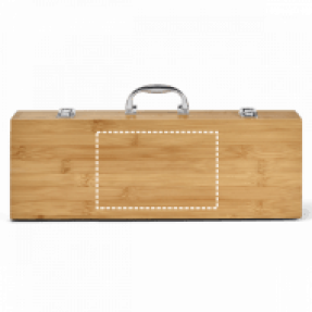 Kit Churrasco Com Maleta Bambu Personalizado