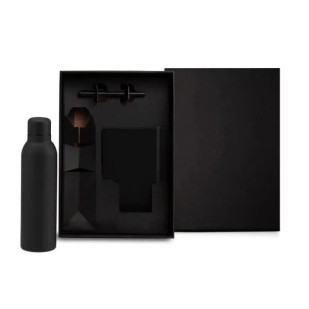 Kit Garrafa, Caderno E Caneta - 3 Pçs Personalizado