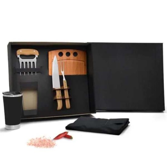 Kit Para Churrasco Com Copo Térmico Personalizado 
