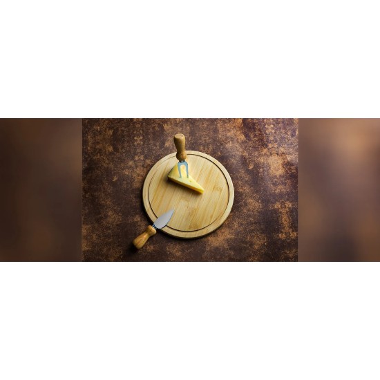 Kit para Queijo Em Bambu / Inox Personalizado