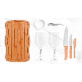 Kit Petisco, Cozinha e Vinho 8 Peças Personalizado