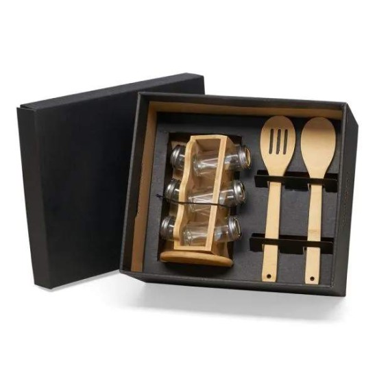 Kit Porta Condimentos e Colheres Personalizado