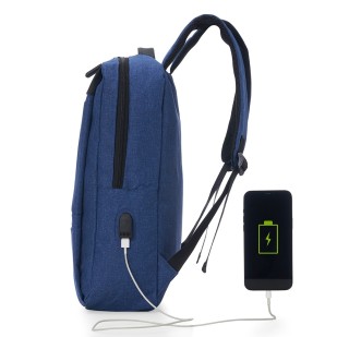 Mochila de Nylon USB 21L com Logo para Brindes